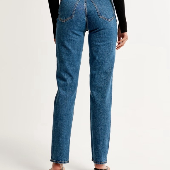 Abercrombie & Fitch Blue Straight Leg Jeans - Picture 2 of 4